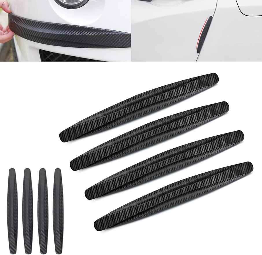 ANLINKSHINE 8 Packs Anti-Collision Car Bumper Guard Strip - Black Anti-Scratch Bumper Protector, Universal Rear Bumper and Door Edge Guards